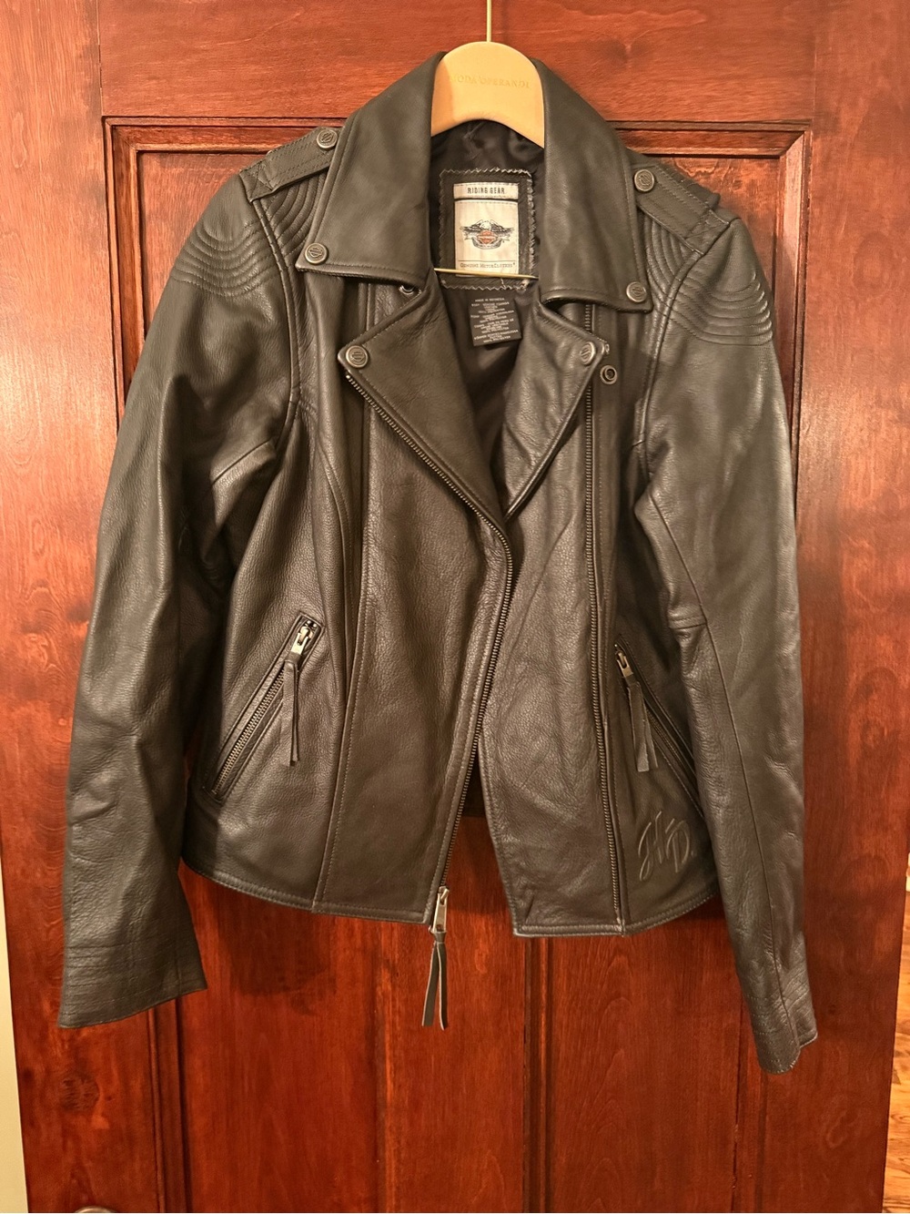 Harley-Davidson Black Leather Moto Jacket for Women